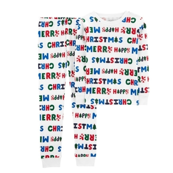 Carter Kids Christmas Holiday Pajama Set Size 3T - Picture 1 of 4
